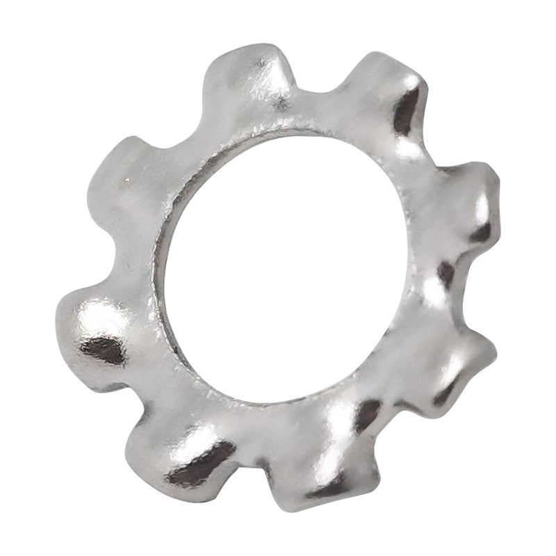 DGZ 100pcs M5 304 Stainless Steel External Tooth Star Lock Washers,External Multi-Tooth Star Lock Washers - Image 1